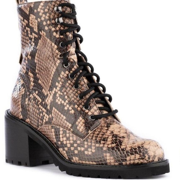 Seychelles Irresistible Python combat boots - Picture 2 of 8